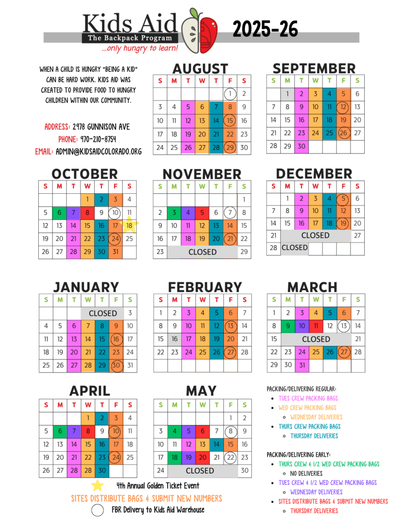 Kids Aid Yearly Calendar 1